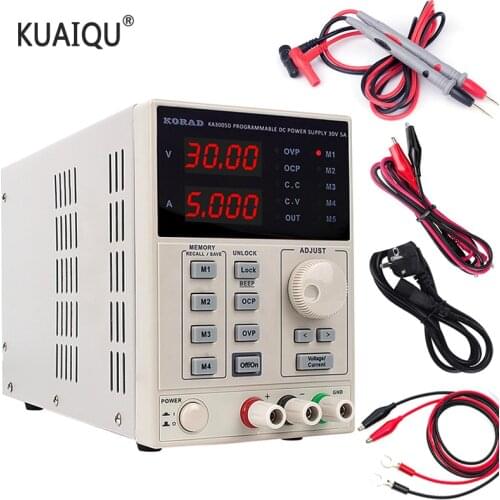 KA3005D Precision Adjustable Digital Programmable DC Power Supply Laboratory Switch Power Supply LAB 30V 5A 10A 60V 110V 220V