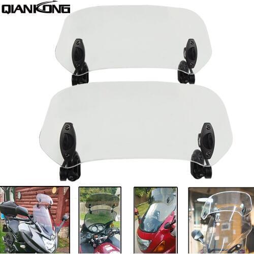 Windscreen Wind Deflector Universal Motorcycle Windshield For DUCATI Scrambler 1100 sport special HONDA CBR 125 250 300 R