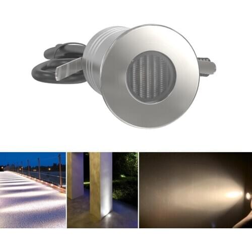 IP67 Waterproof Buried Light 1W 3W LED Under Ground Lamp 12VDC Outdoor Garden Lawn Yard Path Way Inground Lighting DHL Shipping
