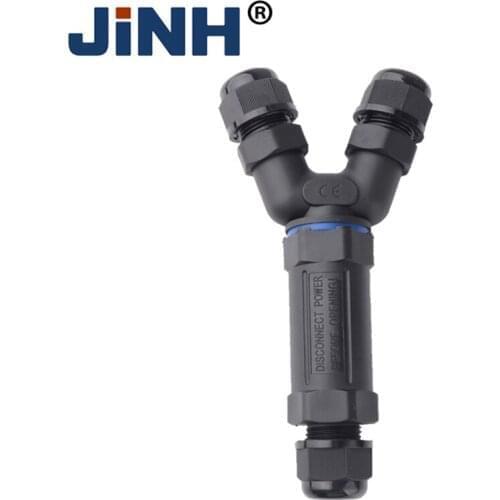 IP68 Waterproof Connector 3/4/5 Pin Y Type Electrical Terminal Adapter Screw Connector LED Light Outdoor Electrical Connectors
