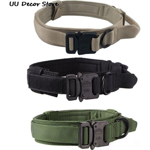 Military Tactical Dog Collar German Shepard Medium Large Dog Collars For Walking Training Duarable Dog Collar Control Handle