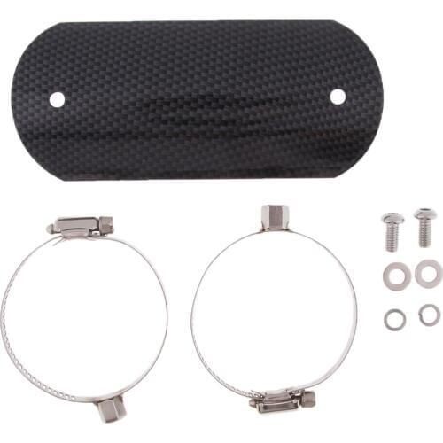 1 Set Motorcycle Motorbike Exhaust Muffler Pipe Heat Shield Cover Heel Guard Black for Harley