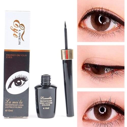 1PC 10ml Waterproof Eyeliner Hard Head Quick Dry Sweatproof Black Liquid Eyeliner Pen Long Lasting Eye Cosmetics
