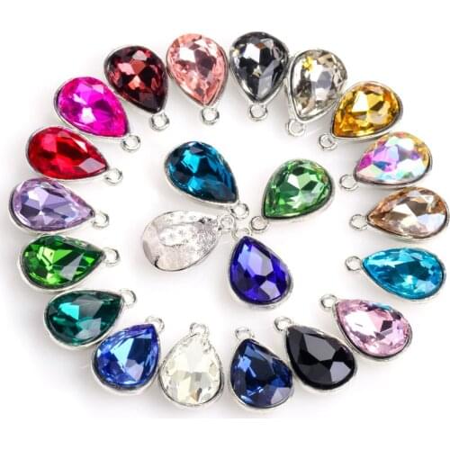10pcs/pack 20 Colors WaterDrop Single Hanging Bracelet Zinc Alloy Pendant DIY Accessories Earrings Bracelet Accessories Earrings