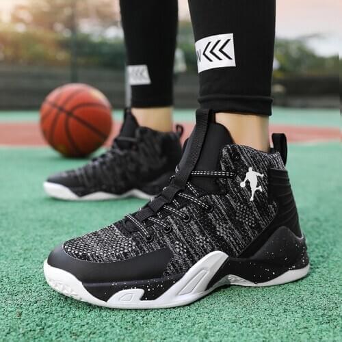 2021 Unisex Basketball Shoes Men High-Top Sports Cushion Hombre Athletic Mens Shoes Women Comfortable Breathable Sneakers