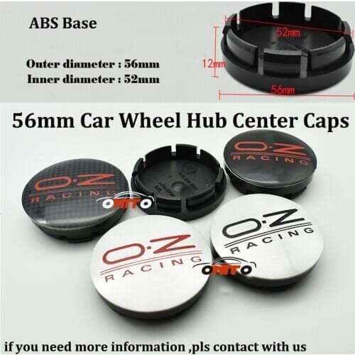 56mm 100pcs OZ Racing Auto Wheel Center Covers Car Logo Badge Emblem Wheel Hub Caps Modified Chrome Logo Car Accessories
