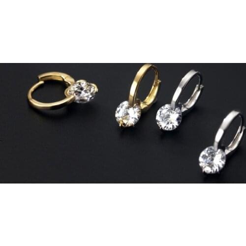 925 Sterling Silver Zircon Small Hoop Earring for Women Pretty Party Jewelry Gifts 2021 New