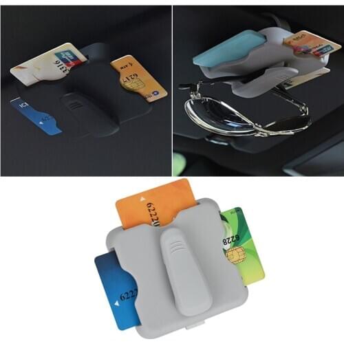 Car Sun Visor Clip Sunglasses Holder Card Holder Car Organizer For Peugeot 308 Kia Sorento Rav4 Hyundai Ix25 Mitsubishi Asx