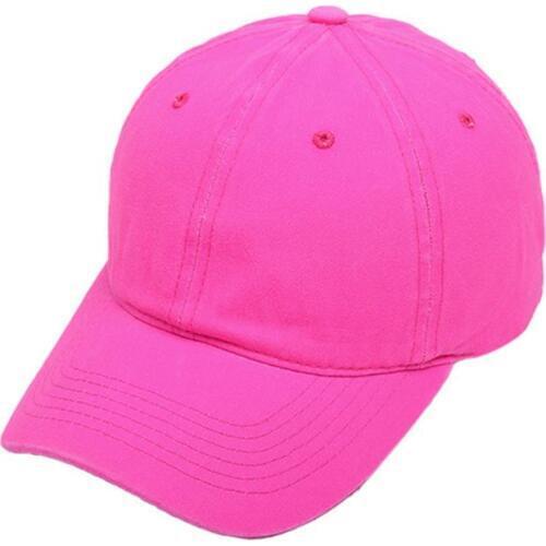 Unisex Fluorescent Neon Baseball Cap Bright Solid Color Outdoor Sunscreen Hat