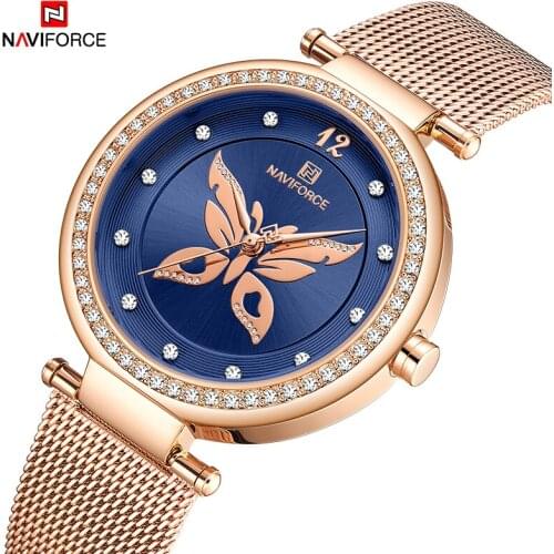 NAVIFORCE New Watches Women Top Brand Luxury Fashion Date Quartz Luminous Casual Sport Waterproof Wrist Watch Relógio feminino