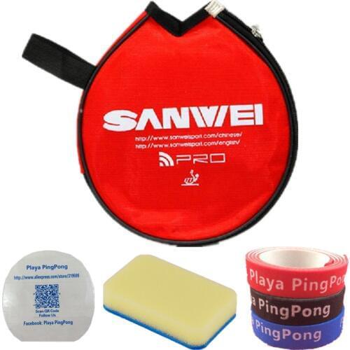 Sanwei Galaxy Table Tennis Bag + Free Protective Films=tapes+ clean sponge Ping Pong Case Tenis De Mesa