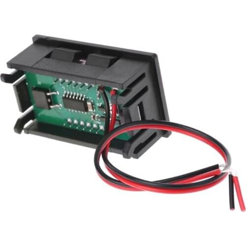 DC 5V-120V Digital Voltmeter LED Display Panel 2 Wire Volt Voltage Test Meter For 12V 24V 96V Electromobile Motorcycle