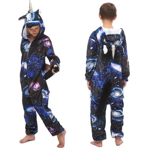 Boys Kugurumi Onesies Unicorn Pajamas For Children Animal Cartoon Blanket Sleepers Baby Costume Winter Baby Girls Licorne Pyjama