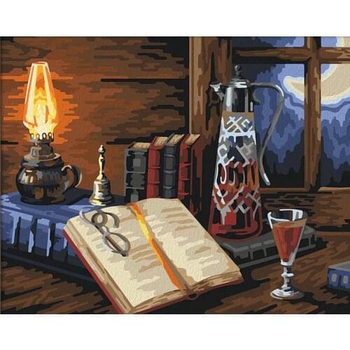 GATYZTORY Frame DIY Painting By Numbers Book Landscape HandPainted Oil Painting Drawing On Canvas Unique Gift Home Decoration