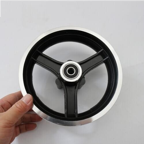 Good quality 10x2 /2.125 motorized sports car, gold ring, wheel hub, double disc brake, aluminum alloy front wheel rim wheel