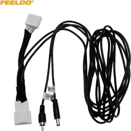 FEELDO 12Pin Reverse Backup Camera Features Extended Wiring Harness Adapter For Mazda3/Mazda3 BM/Axela OEM Factory Stereo