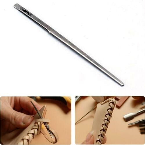 Leather Lacing Needle DIY Knitting Double Hole 3mm Flat Leather Rope Handmade Stitching Leather Sewing Craft Tool Accessories