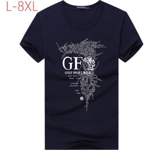 Men Cotton Baggy T Shirt Summer L-8XL Male Casual 3D Printed Funny Short Sleeve Top Tees Men Fitness Bodybuilding T Shirts CF259