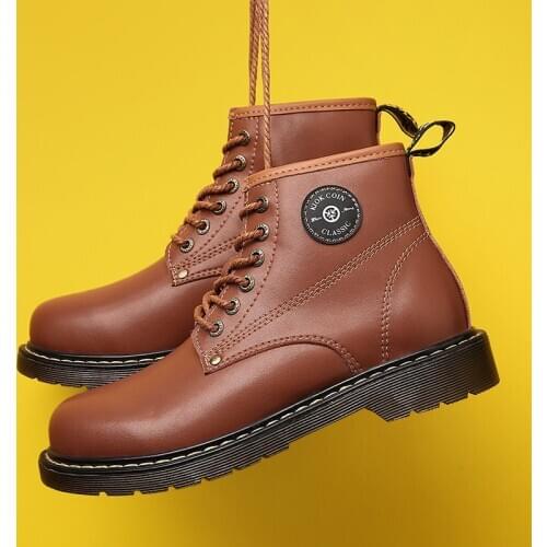 Men Autumn Split Leather Ankle Boots Fashion Men Boots Casual Outdoor Shoes Comfortable Quality British Style Motorcycle Boots