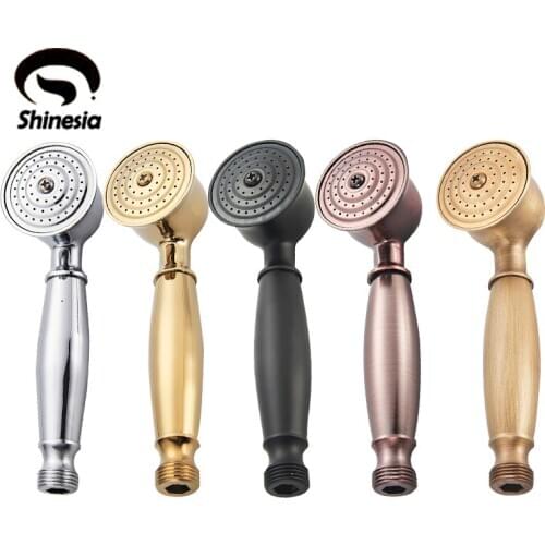 Shinesia Handheld Shower Head Solid Brass Telephone Shape Water Saving Hand Shower Sprayer