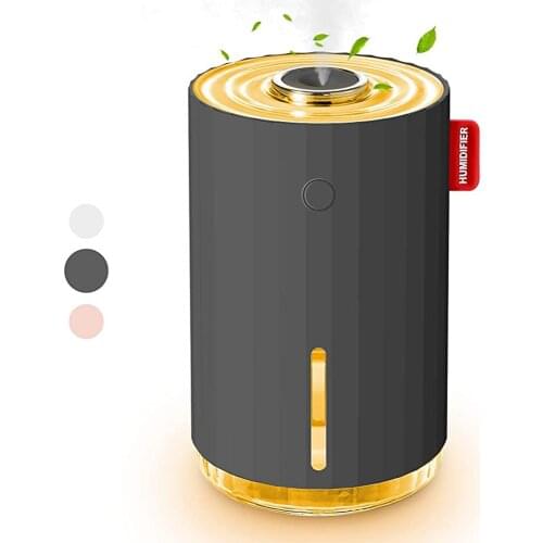 Portable Mini Air Humidifier Quiet Auto Shut-Off Cool Mist Humidifier with Night Light USB Personal Ultrasonic Humidificador
