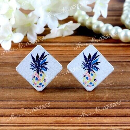 Bird Square Shape High Quality Photo Wood Laser Cut Cabochon to make Rings, Earrings, Bobby pin,Necklaces, Bracelets
