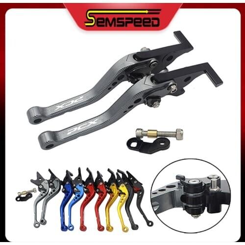 Motorcycle Brake Clutch Lever For Honda PCX 150 PCX 160 2021 SEMSPEED CNC 3D Short Rhombus Levers with Auto Parking Lock