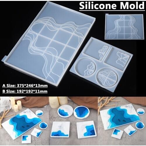 Silicone Coaster Mould Resin Casting Mold Epoxy Fruit Tray Plate Mould DIY Crafts Tools Accessories
