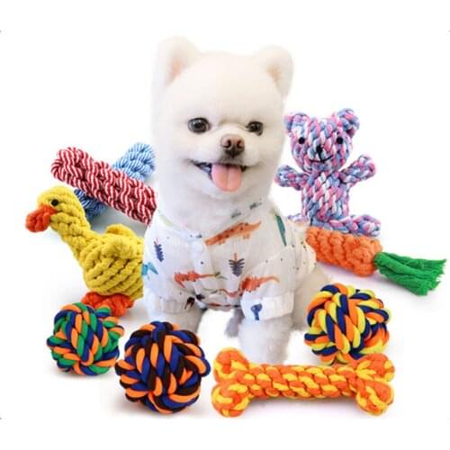 Dog pet toy ball molar bite resistance training knot rope ball Chew Molar Toy pet supplies dog accessories