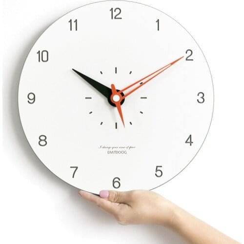 Modern Design Creative Wall Clock Minimalist Living Room Fashion Bedroom Silent Clock Wall Nordic Zegar Home Decoration AA50ZB