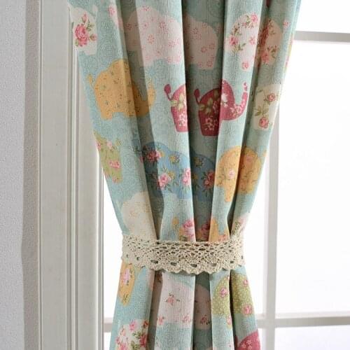 ModernCurtains For Living DiningRoom Bedrooms Idyllic Childrens RoomCurtain Polyester-cotton Printed MordenTulle Customization