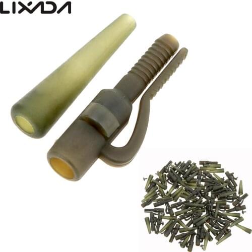 50 Sets Fishing Terminal Tackle Carp Safety Lead Clips Carp Fishing Tackle Tool Safety Lead Clips with Pins +Tail Rubber Tubes