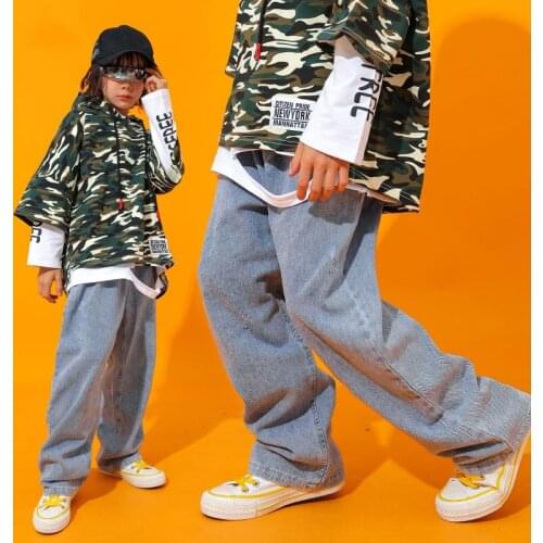 Rave Outfit Hip Hop Dance Pants Boys Blue Dancer Outfit Casual Pants Performance Costume Street Dancewear Fashion Wears JL2712