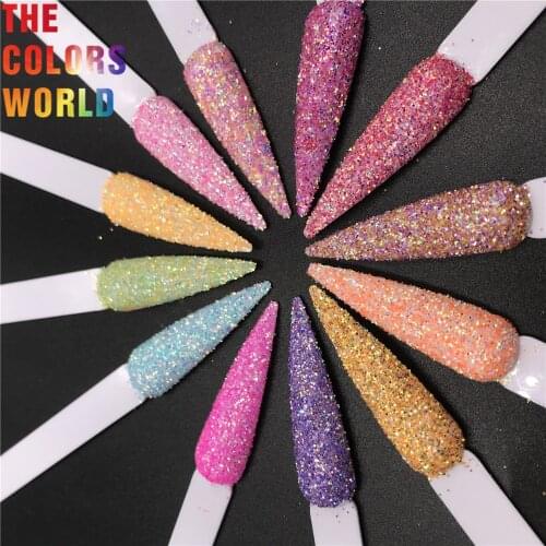 TCT-549 Chunky Iridescent Nails Glitter Nails Art Decoration Brillo grueso arte de uñas Tumbler Crafts Festival Nail Accessories