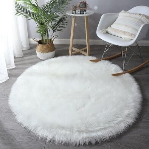 Ultra Soft Fluffy Rugs Faux Fur Rug Chair Cover Seat Pad Fuzzy Area Rug Living Room Carpet Silky Fuzzy Carpet Furry Rug for Room