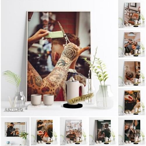 Vintage Barber Tools Poster Barber Shop Haircuts Wall Stickers Hair Salon Art Prints Home Decor Hair Stylist Hairdresser Gift