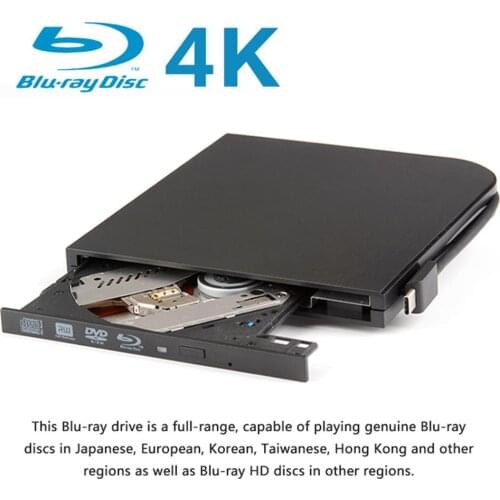 External Dual Interface USB & Type-C Blu-Ray Burner 4K, Readable CD DVD Burner Blu-Ray Drive for MacBook /Ultrabook/ Netb