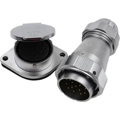 WEIPU WY40 TE+ZG Waterproof Aviation Connector Bulkhead Panel Mount Adapter Male Plug Female Socket 5pin 9pin 15pin 26pin 31Pin