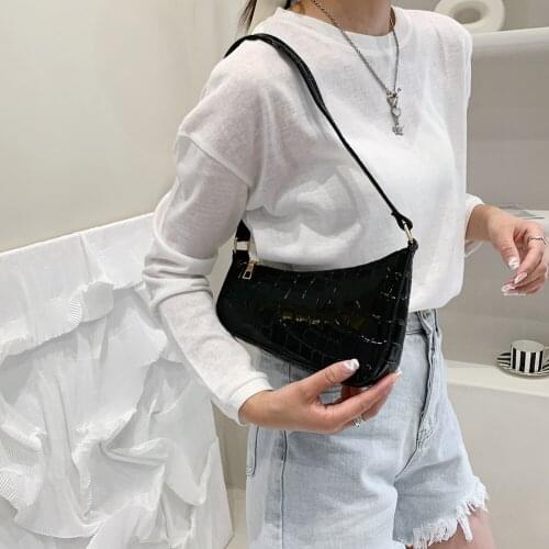 Women Underarm Bags Fashion Solid Ladies Baguette Handbags Soft PU Leather Designed Girls Small Shoulder Bags