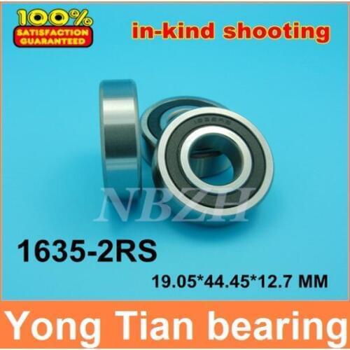 10pcs free shipping High quality inch bearings 1635-2RS 3/4"x1 3/4"x1/2" inch 19.05*44.45*12.7 mm