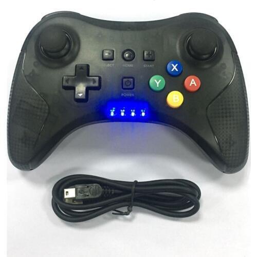 10PCS For W-i-i- U Controller wireless Gamepad Game Joystick Pro Controller transparent Black