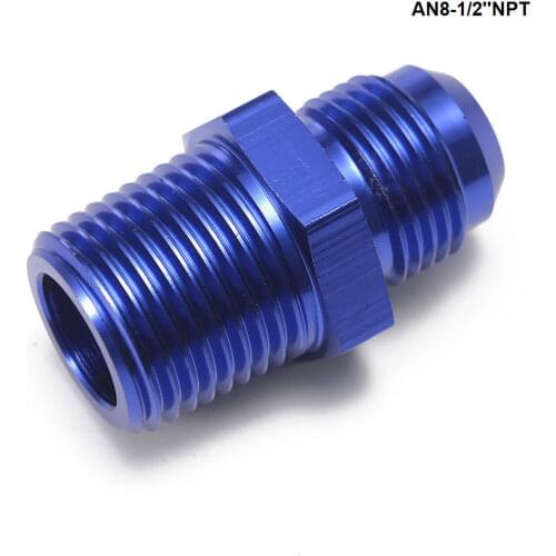 10PCS/LOT Adapter Adaptor Aluminum Car Fittings For Braided Lines (Hoses) - Fuel/Oil/Gas/Water/Fluid/Air AN8-1/2''NPT