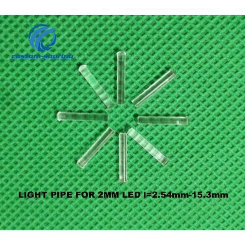 100PC Clear color 2.54MM-15MM LIGHT PIPE PNL MNT FOR 2MM Led Diode LED Tube Lampshade Replace PLP2-500