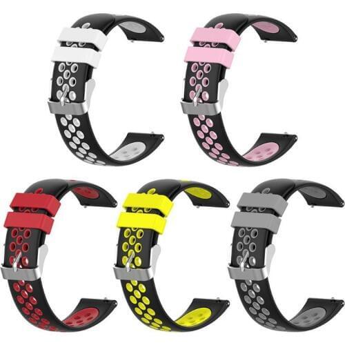 18mm Soft Silicone Wrist Strap Replacement for Ticwatch C2 Strap Smart Watchband Belt with Buckle for Ticwatch C2 Accessories