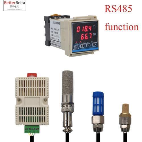 -40~120‘C 0.0-99.9%RH Din digital temperature and humidity controller with RS485 function 48x48x110mm