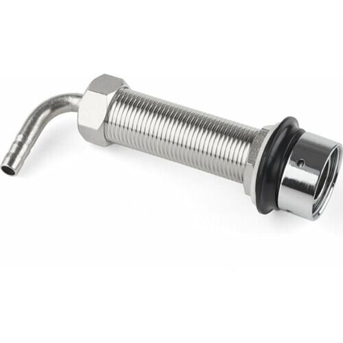 92.5mm Stainless Steel Elbow Shank Beer Tap Draft Beer Faucet Accessories with Diameter 8mm for Beer Keg