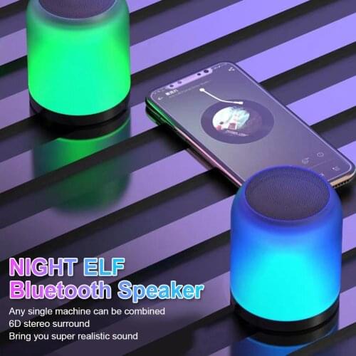 A1 Wireless Bluetooth 5.0 Speaker Mini Audio-visual Loudspeaker with Colorful Breathing Atmosphere Lights SoundBox