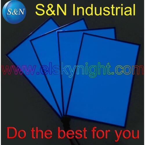 A5 size (15.25X21.5CM)el sheet el panel el back light Blue+ DC12V controller on/flash/off free shipping