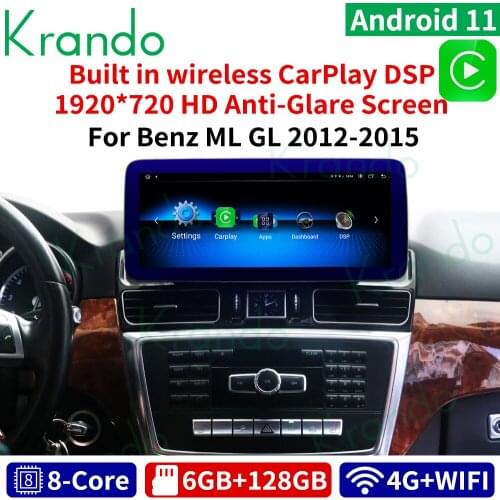 Krando Android 10.0 12.3 4G 64G Car Radio For Mercedes Benz ML GL 2012-2015 NTG 4.5 GLS GLE 2016-2018 NTG 5.0 Head unit Carplay