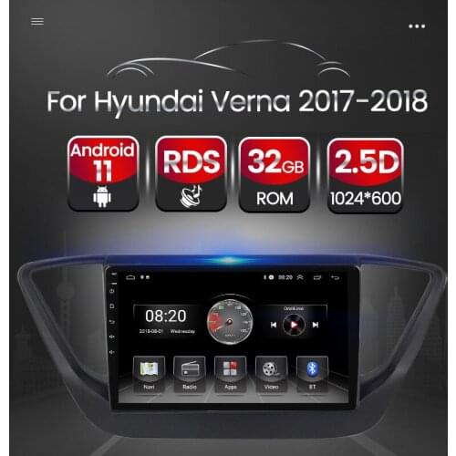 TomoStrong Android 11 Car Stereo Radio Multimedia Video Player For Hyundai Solaris Verna 2017 2018 Navigation GPS 4 Core DSP RDS